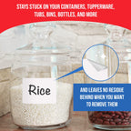 Reusable Dry Erase Labels 3x4 in 48 Pk - Fridge Freezer Storage Bins 3x4" White