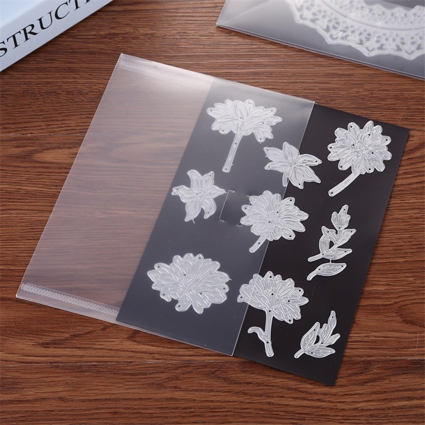Large Dies and Stamp Storage Pockets and Rubber Magnetic Sheets 10PCS Strong Stick-up Magic Sticker Storage Pockets & 10 PCS 0.5mm Thickness Magnetic Sheets 48PCS Label Stickers Stamp and Dies Storage E