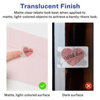 Avery Matte Clear Rectangle Labels, Sure Feed Technology, 1" x 2.5", 600 Matte Clear Labels, Laser/Inkjet Printable 600 labels