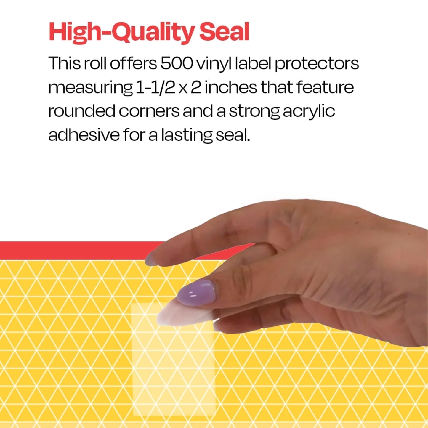 KAPCO - LP008 Kapco Vinyl Label Protectors, Round, 1-1/2 x 2 Inches, Clear, Pack of 500 - 1371578