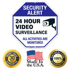 Video Surveillance Sign, CCTV Security Alert, Aluminum 12x12 2 PK