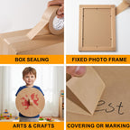 Eco Friendly Moving Tape (3 Pack), 2 Inch x 55 Yards, Strong Self-Adhesive Kraft Paper Tape for Boxes, Writable & Hand Tearable, Natural Rubber Brown Shipping Tape, Plastic-Free 3