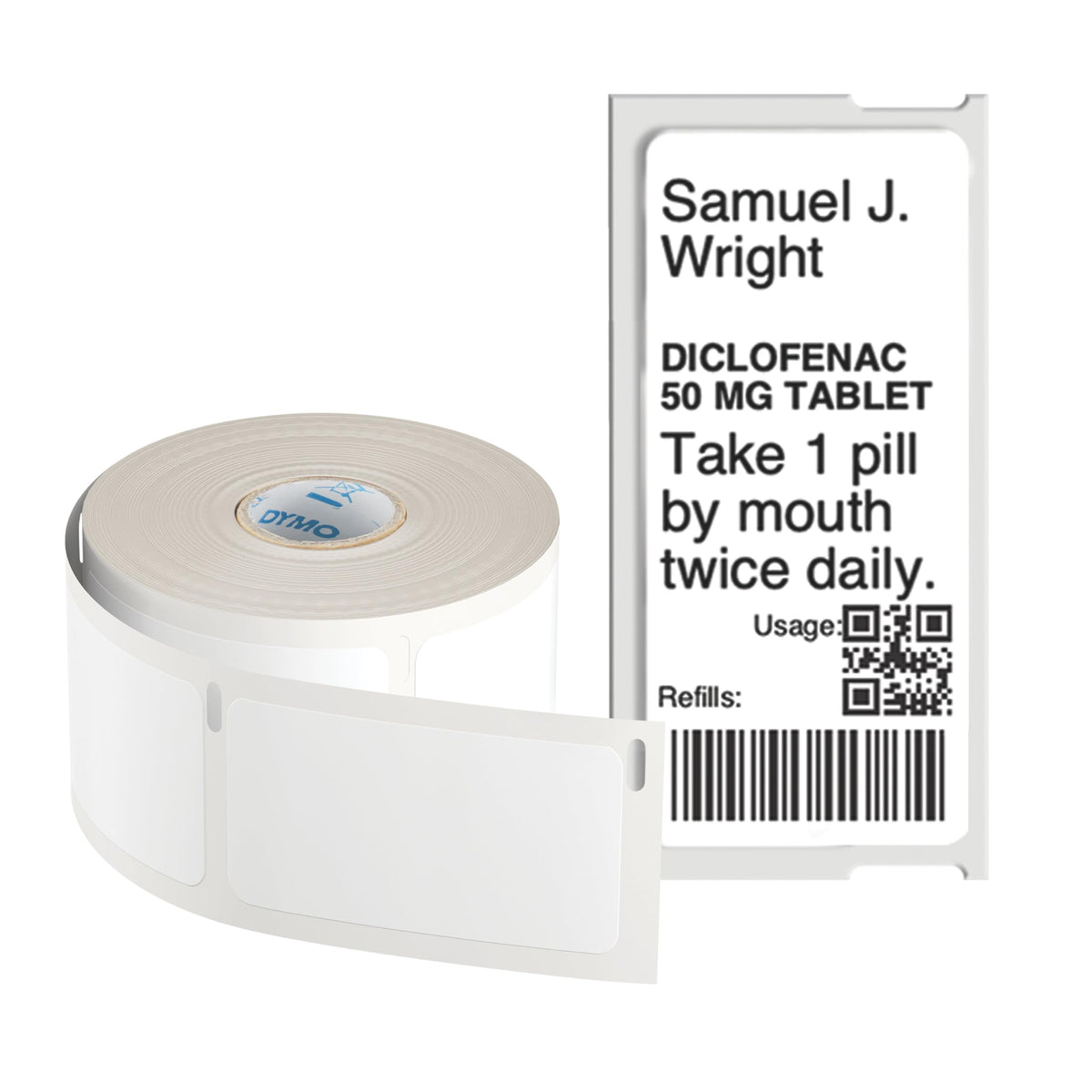 DYMO Authentic Durable Laboratory Labels for LabelWriter Printers, 25 mm x 54 mm, 500 Self-Adhesive Labels