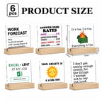 Funny Office Cubicle Desk Decor Bulk, 6 Pack Coworker Gifts
