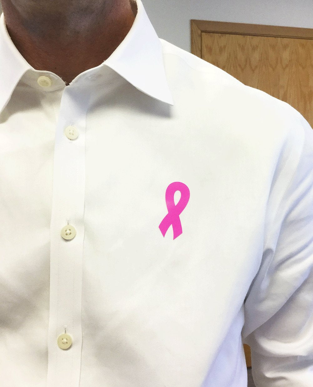 Hot pink awareness ribbon stickers on 2-inch adhesive labels, 500 all-purpose labels by 