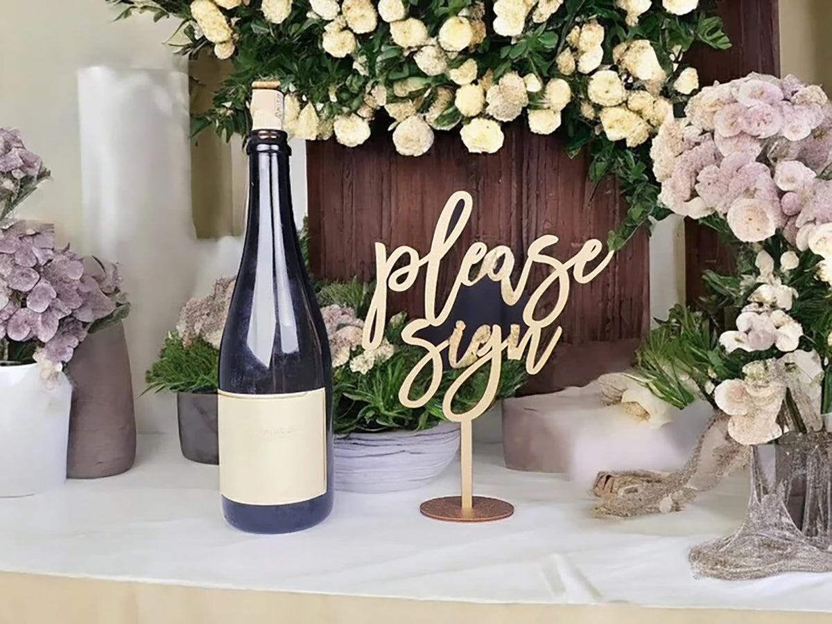 Please Sign Table Sign,Wooden Wedding Party Decoration,Wedding Guest Book Please Table Decoration for Bridal Shower Party Decoration