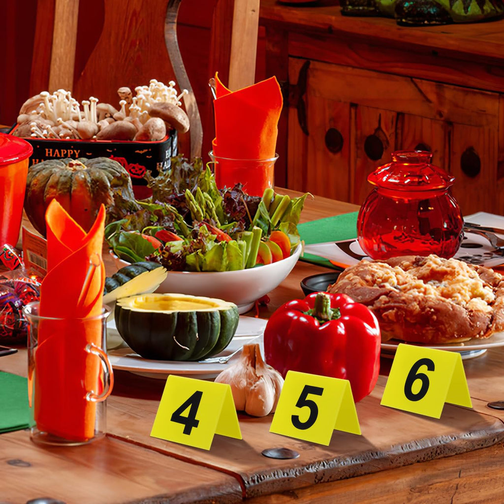 Tofficu Reusable Acrylic Number Markers Double-Sided Table Number Signs 1-10 for Restaurant Banquets Game Supplies and Event Seating