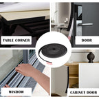 Black Foam Insulation Tape with Self-Adhesive Backing,Closed Cell Foam Weatherstripping 1/2 inch Wide x 3/8 inch Thick,Soundproofing Door Weather Seal Strip for Door and AC Window Seal,High Denisty 1/2 In wide x 3/8 In thick x 16Ft