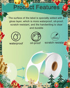 2 inch Round Thermal Labels, Thermal Printer Labels Sticker use for Barcode, Shipping, Customized, Circle Direct Thermal Stickers 500 PCS/1 Roll, Gradient Green Magic Forest 2''×2''(Round)