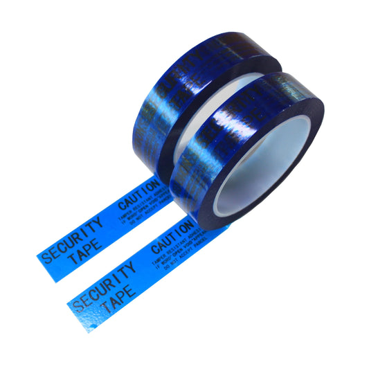2 Rolls Blue Non-Transfer Tamper Evident Security “VoidOpen” Tapes (1Inch x 50Yards x 2Mil, No Residue Left, Do Not Open if Seal is Broken)