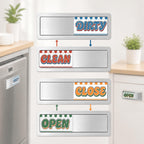 Dishwasher Magnet Clean Dirty & Open Close Sign, Retro Slider Magnetic