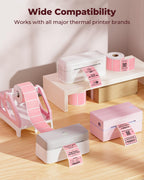 2.25x1.25 Pink Thermal Labels 1,000 Labels/Roll+2" Round Thermal Labels 150 Labels/Roll