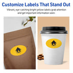 Avery Printable Oval Labels, Sure Feed Technology, 1" x 2", Bright Yellow Labels, Print-to-The-Edge, Laser/Inkjet Printable, 480 Total, Great for Soaps and Candles 480 labels