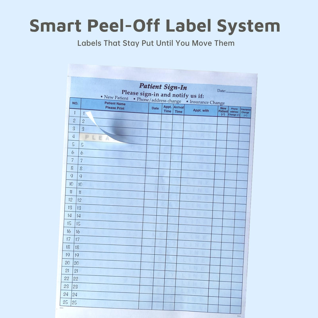 Patient Sign in Sheets, HIPAA Compliant Medical Forms with Peel-Off Labels 30