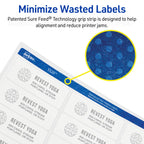Avery Durable Waterproof Address Labels with Sure Feed Technology, 1" x 2-5/8", White, Laser & Pigment-Inkjet Compatible, 1,500 Blank Labels Total, Great for Mailing, Branding, and More (5520) 1 Count