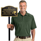 No Trespassing Private Property Video Surveillance Sign with Stakes