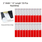 Reflective Tape, 2" × 12" × 20/30 Pack Red/White Self-Adhesive Outdoor Waterproof Safety Caution Warning Reflective Tape Trailer Reflector for Cars, Trucks, Trailers, Boats, Road Signs (20)
