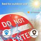 GicnKeuz Do Not Enter signs,12 x 12 Inches Safety Warning Sign .040 Reflective Aluminum,Waterproof and Fade Resistant,2 Pre-drilled holes,Easy to Install, Indoors and Outdoors Use(2-pack) 12 x 12 Inches - 2 packs