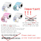 4Rolls M110 Thermal Label Round 50mm Holographic Circle Sticker Mix1