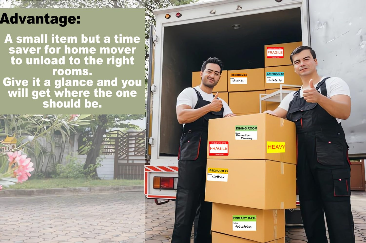 693 Count 2" x 3" Moving Labels for Packing Boxes, 17 Designs Including Fragile, Heavy, and Blank Packing Stickers -Color-Coded Moving Stickers for Home and Office Moving with Writable Notes Areas 2" x 3" | 693 pcs