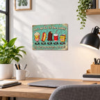 Let's All Go to the Lobby Movie Snack Metal Tin Sign, Home Theater Decor