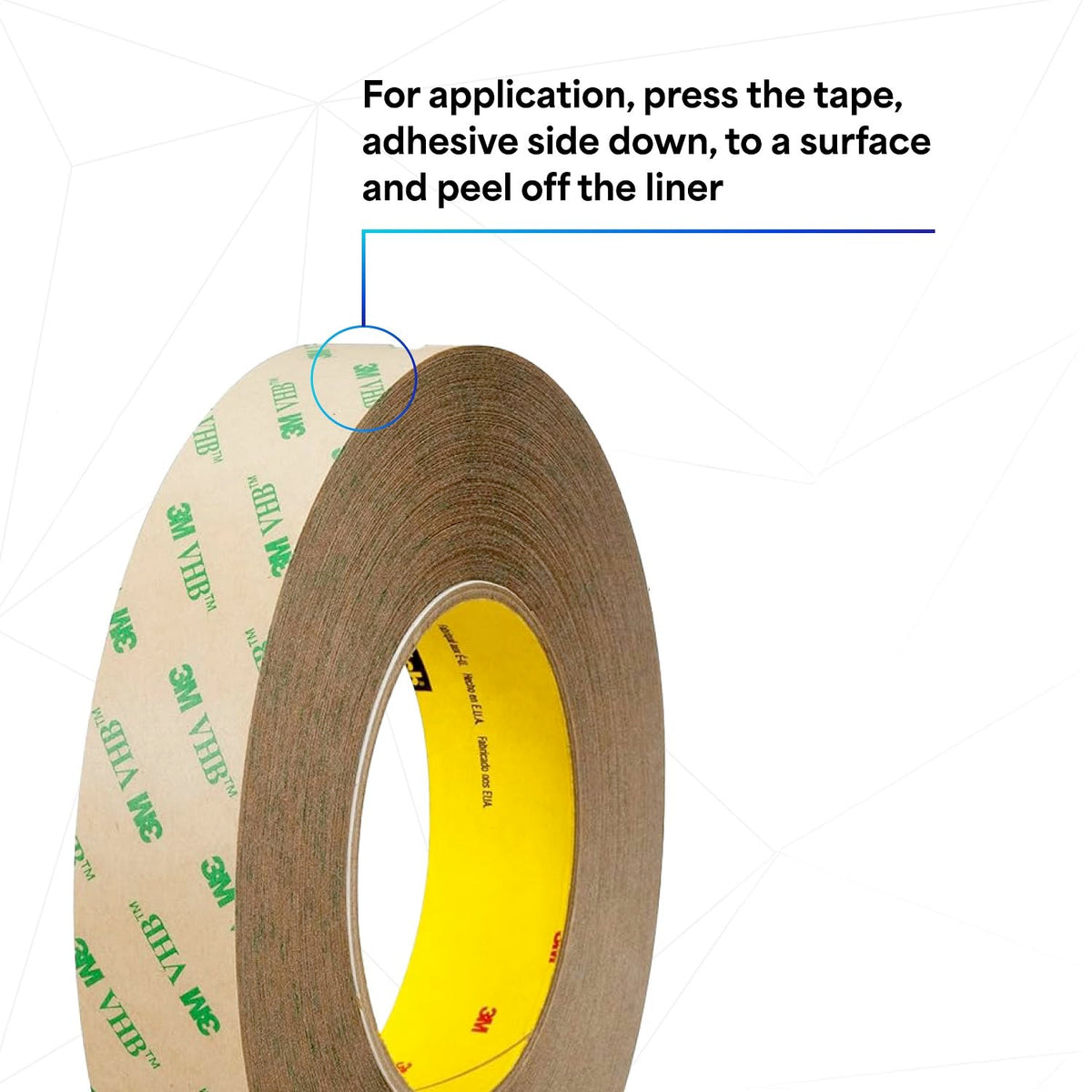 3M 468MP Adhesive Transfer Tape, 0.75" Width x 20yd Length (1 roll)