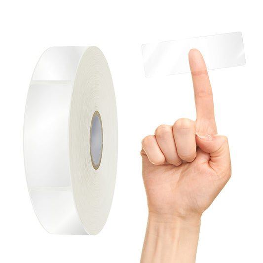 500 PCS Label Protectors, Transparent Waterproof Clear Wafer Seal Stickers for Protecting Package Envelope Mail Barcodes, Numbers and Stickers Mega Bundle with Perforation Line in Roll (3.5x1.2 inch) 3.5x1.2 inch