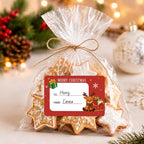 Anwyll 200Pcs Red Name Tag Stickers+500Pcs Christmas Name Tag Stickers