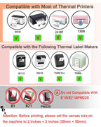 2pcs 2 x 2 Round Thermal Labels, for M110/M120/M220/M221 Label Maker, 2 inch Circle Thermal Sticker for Business and Home, 280 Labels/2 Roll for Printer