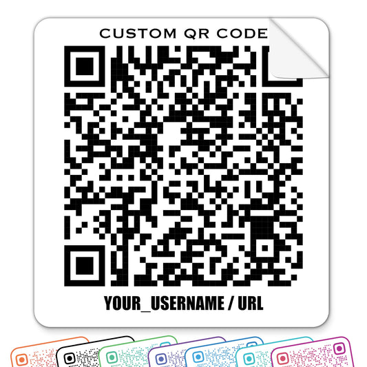 Custom Stickers QR Code and Business Stickers - Personalize Your Logo Stickers Customized Presence Customized Sticker Decals Text Name Image Photo Website UV Laminated