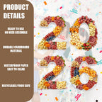 2026 New Year Charcuterie Number Tray, 12 Inch Cardboard Fillable Container, Party Decoration, Graduation Treat Holder (White, 12inch) White 12" x 10" x 1.5"