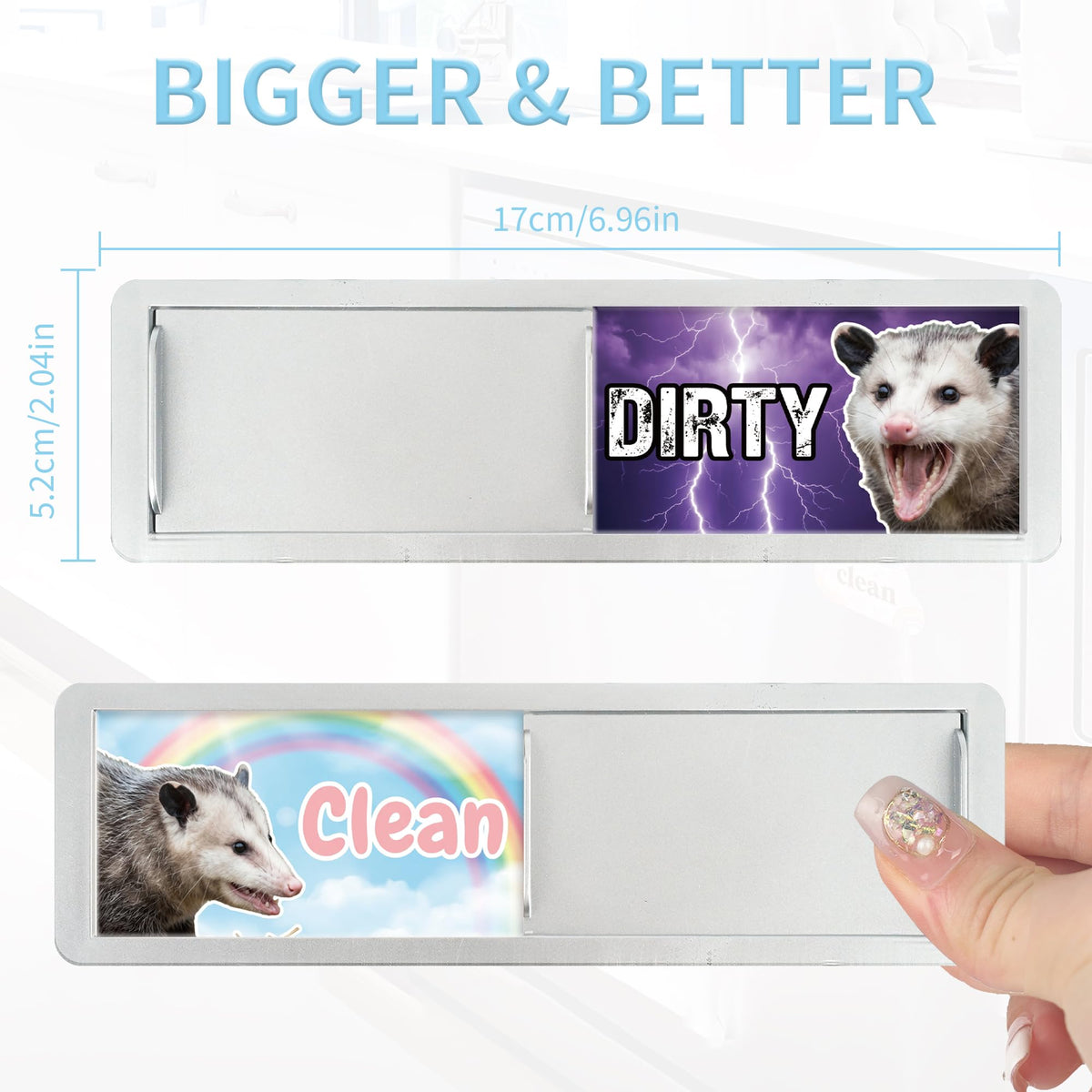 Dishwasher Magnet Clean Dirty Sign Possum