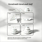 4 Tier Dessert Stands,Buffet Risers Display, White Perfume Shelf