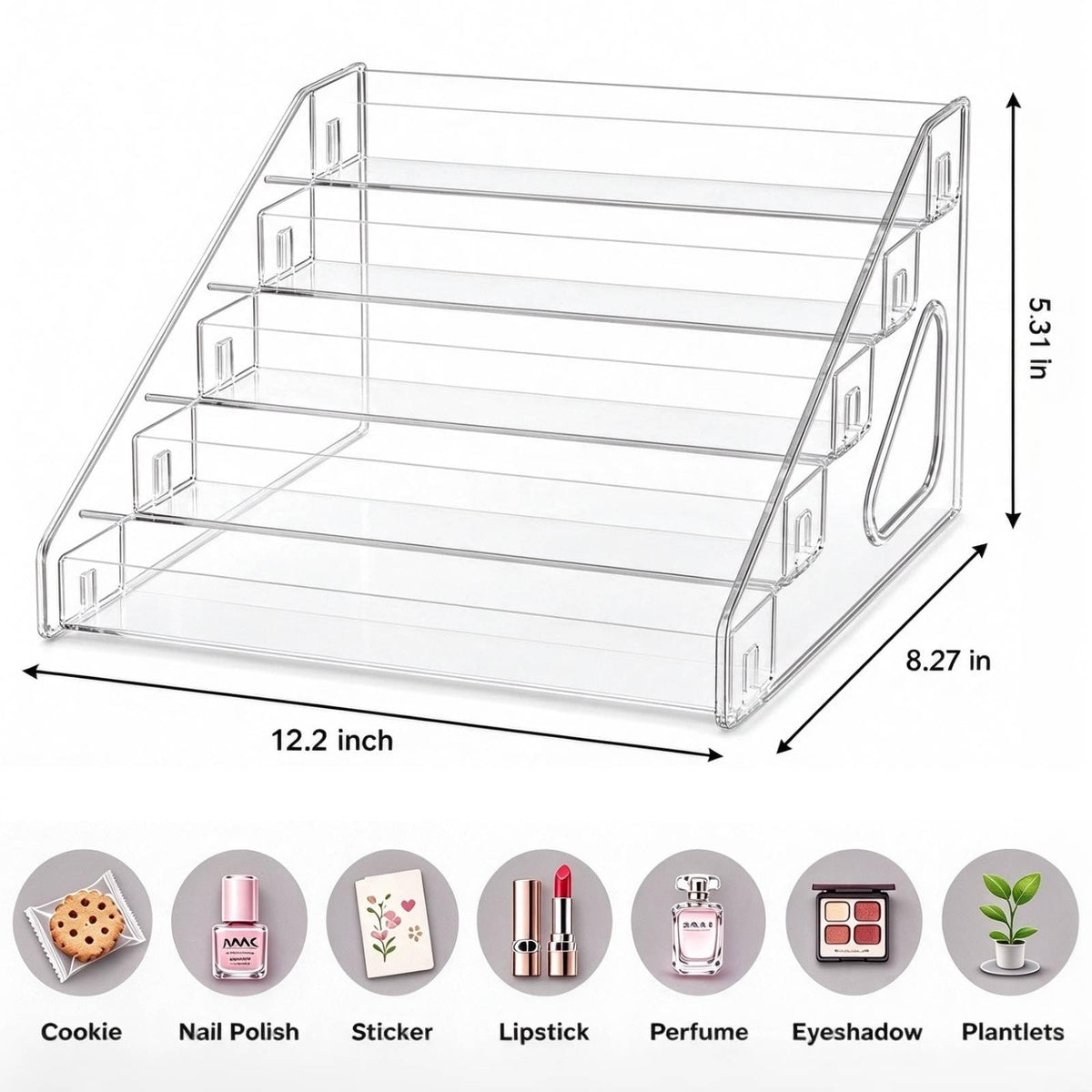 Acrylic Cookie Display Stand, 5 Tier Dessert Rack Holder
