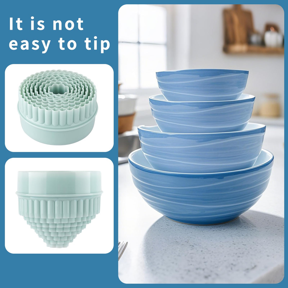 Plus tard 16-Piece Pyrex Bowl Stacker Rings, 2 Display Sets