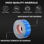 SWRT Reflective Tape 2 Inch x 30 Feet DOT-C2 Shining Star Fade Resistant Blue Reflective Tape Outdoor Waterproof Strong Adhesive Safety Warning Tape Reflector Conspicuity Tape for Trailer Trucks Bike
