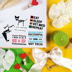 100Pcs Funny Veterinary Stickers and Laptop Decals, Vet Stickers, Veterinarian Decals, Funny Veterinary Gifts, Gifts for Women & Men White