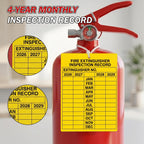 100 Pack Fire Extinguisher Inspection Tags 2026-2029 Plastic