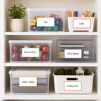 Dry Erase Labels Stickers, 3x5 Inch Reusable Notes for Storage Bins, 40 Pcs