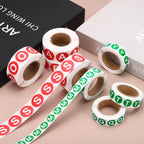 PATIKIL 1" Letter Stickers,1200Pcs Alphabet Stickers Letter C Label,Red 1 Inch