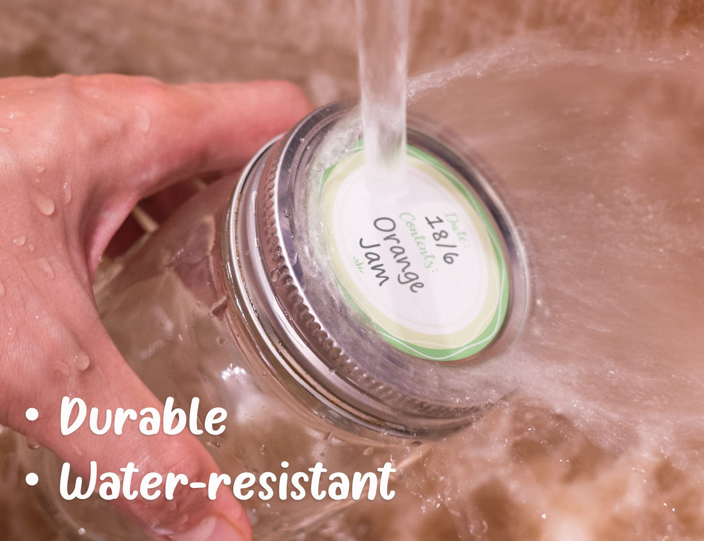 Mason Jar Lid Labels, Removable Canning Label, Waterproof Write-On Meal Prep Label for Food Container, Glass Bottle, Canned Jams, Preserve, Home & Kitchen Organization, 90 (Forest Streams) Forest Streams