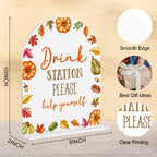 Fall Drink Bar Sign Drink Station Decor for Wedding Fall Festival 8"x10"