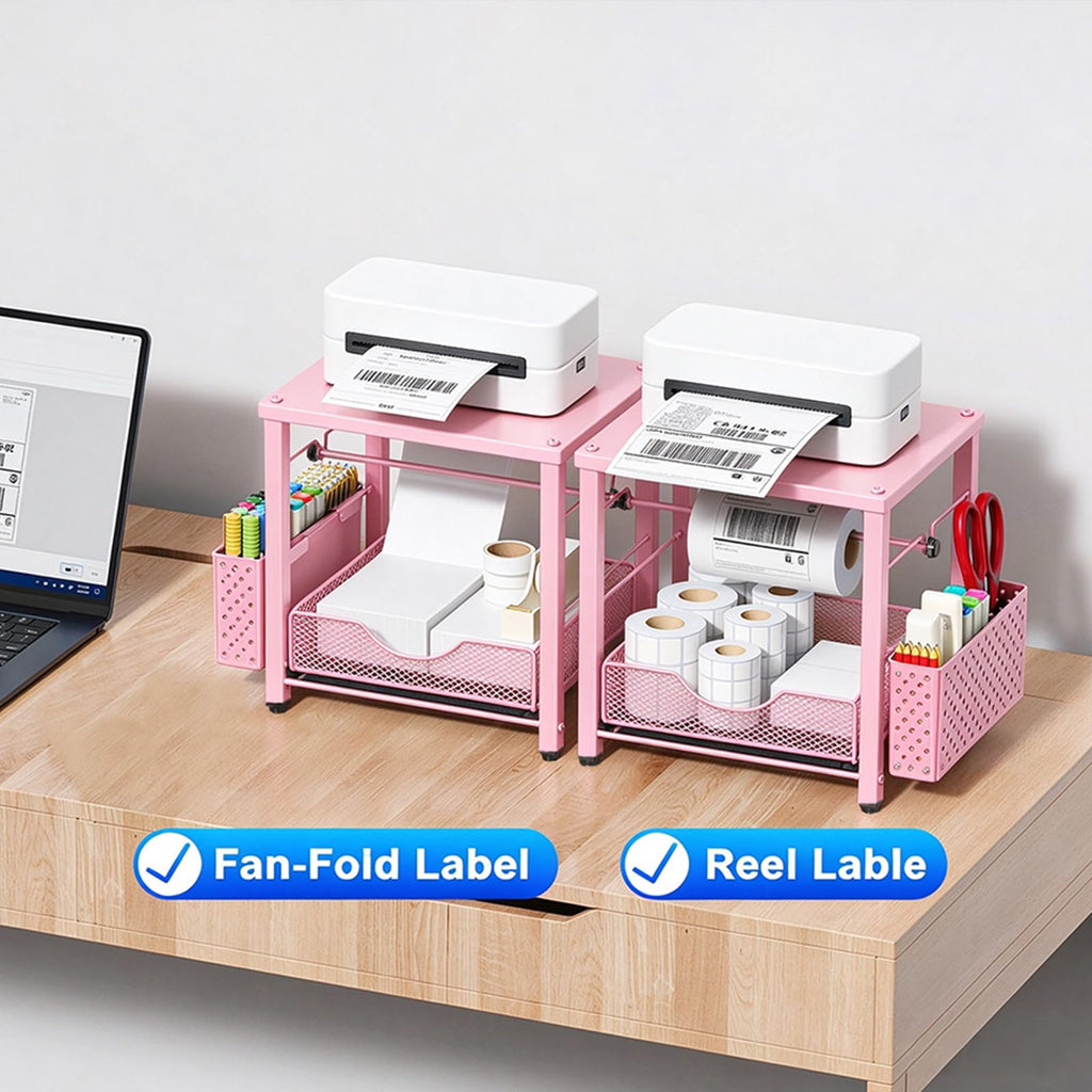 Thermal Label Holder for Foldable and Roll Type Labels,Metal Label Holder Pink