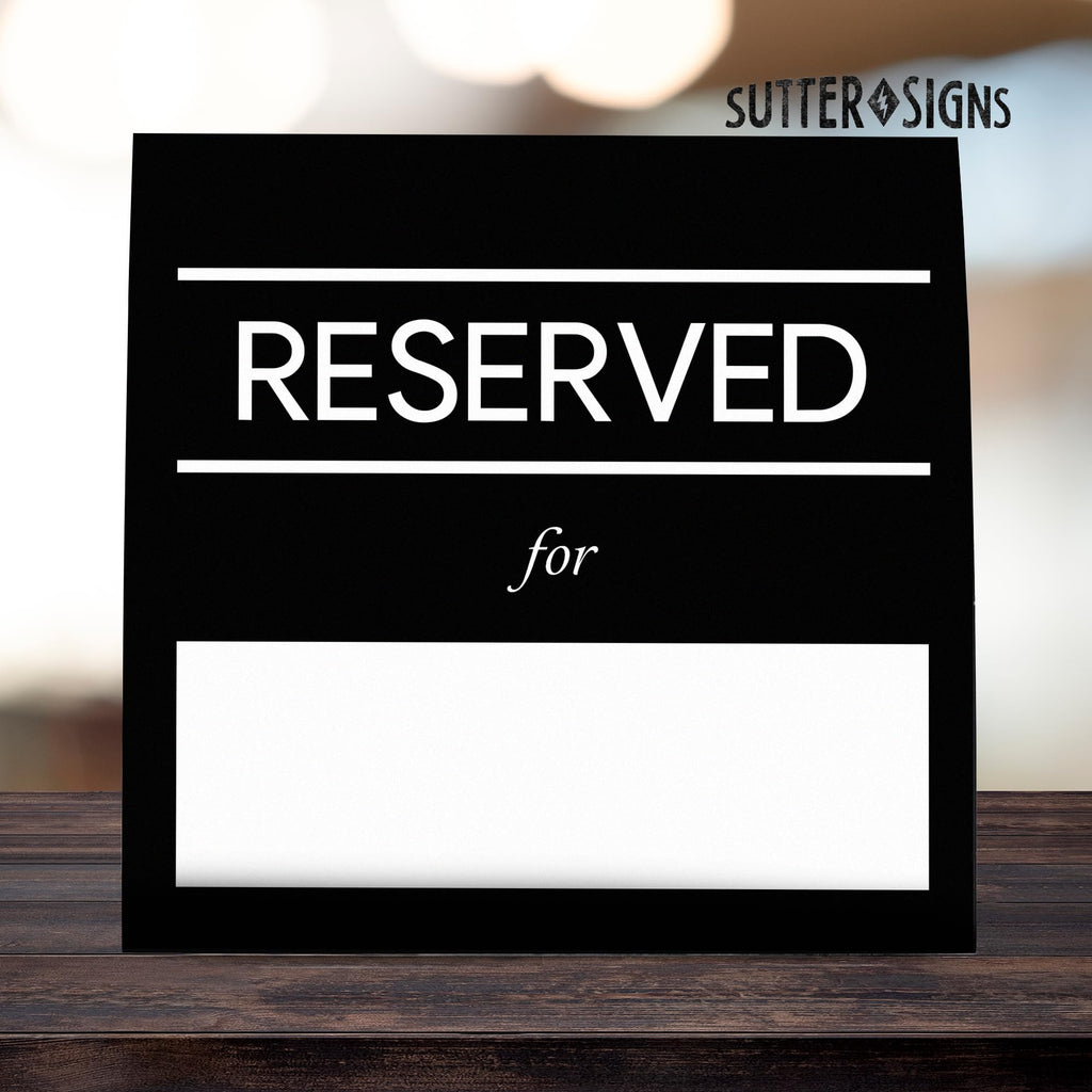 Reserved For Table Signs 20 Pack Reserved For