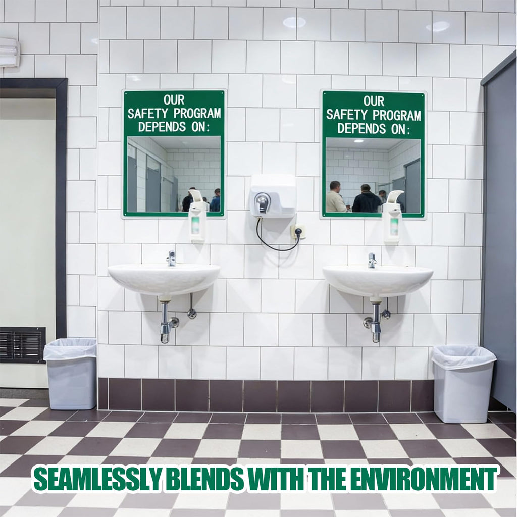 Safety Mirror Sign for Workplace - "Our Safety Program Depends on You" Our Safety Program Depends on