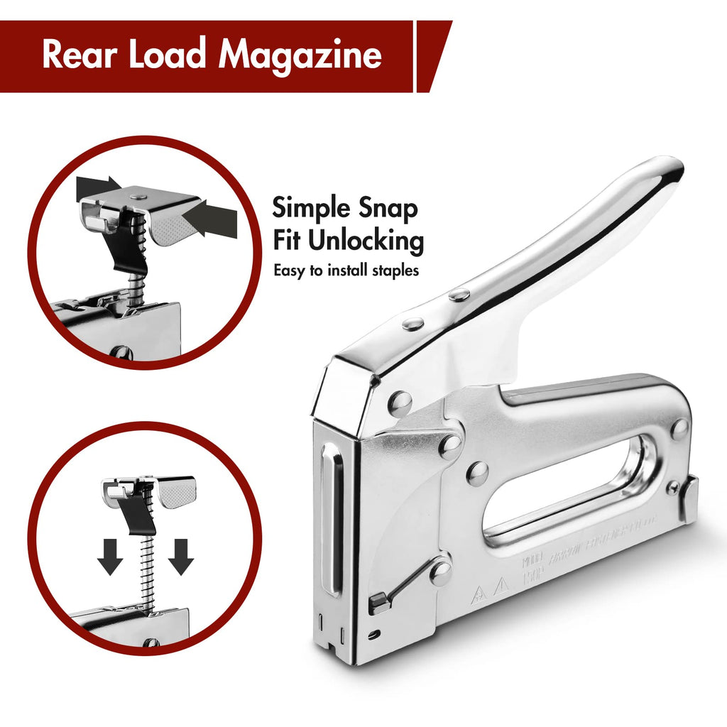 Arrow T50 Heavy-Duty Staple Gun, Manual Stapler (1-Pack)