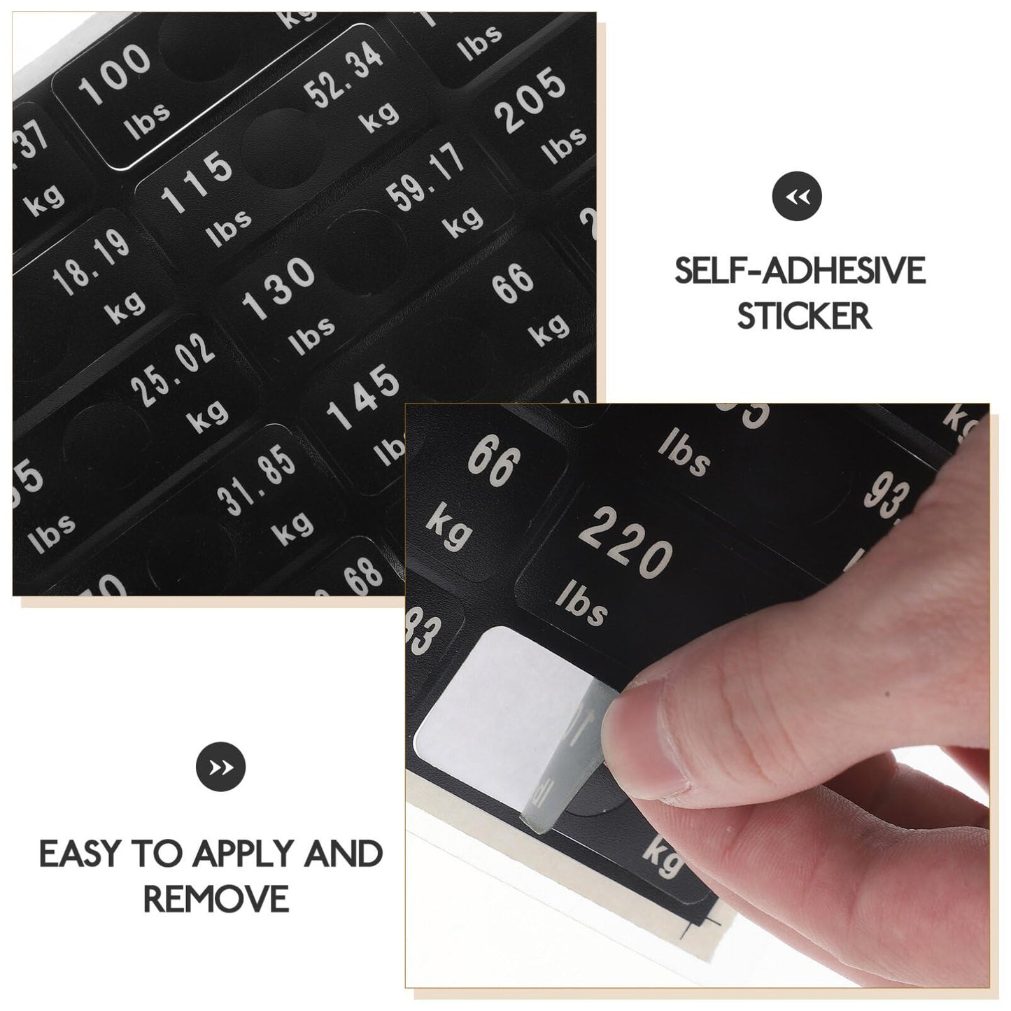 Weight Stack Labels Gym Equipment Weight Sticker 6.83 Lbs to 100 Lbs Weight Block Label Sticker for Weight Machine Attachments Number Sticker