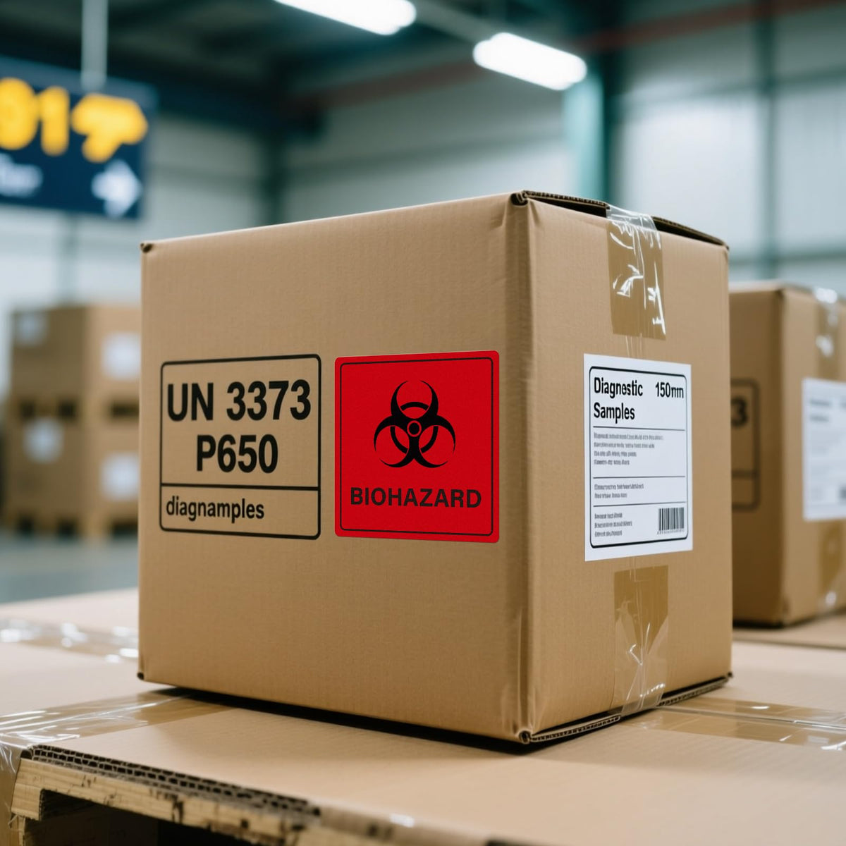 20 Pack Biohazard Warning Stickers 6" x 6" Large Red Self-Adhesive Biohazard Sign Waterproof & Tear-Resistant Safety Signs for Labs Medical Waste Hazardous Containers Facility Warning