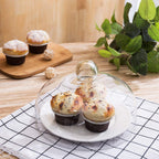 MyGift 8.7 Inch Glass Cake Dome, Lid Only, Fits Cake Plates up to 8.5 Inch