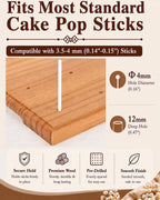 48 Hole Wooden Cake Pop Stand, Cake Pop Holder for Dessert Display Walnut Only 48 Hole Stand